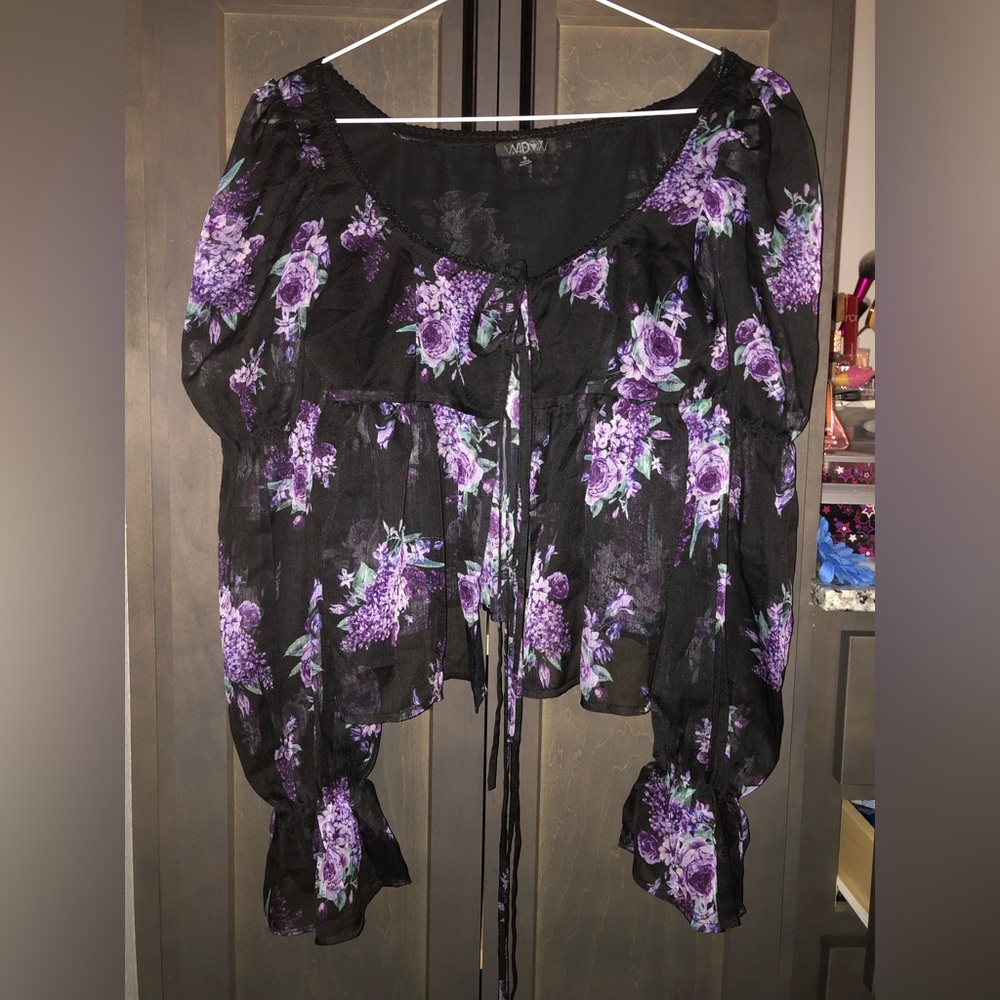 Widow Thorns And Thistles Floral Blouse